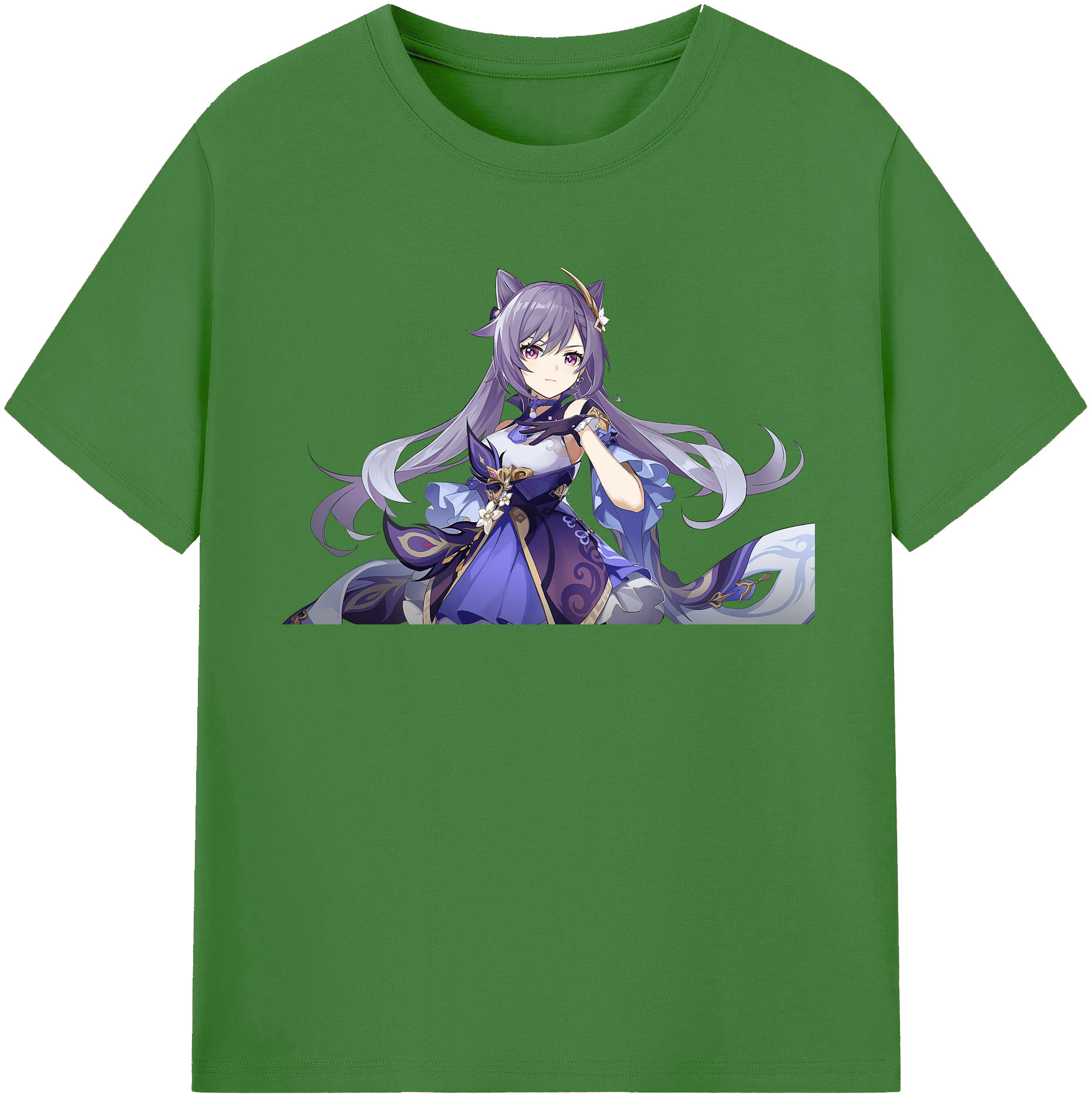 げんし神 刻晴 こくせい genshin Kokusei レディースカジュアルプリントTシャツ（綿100％）